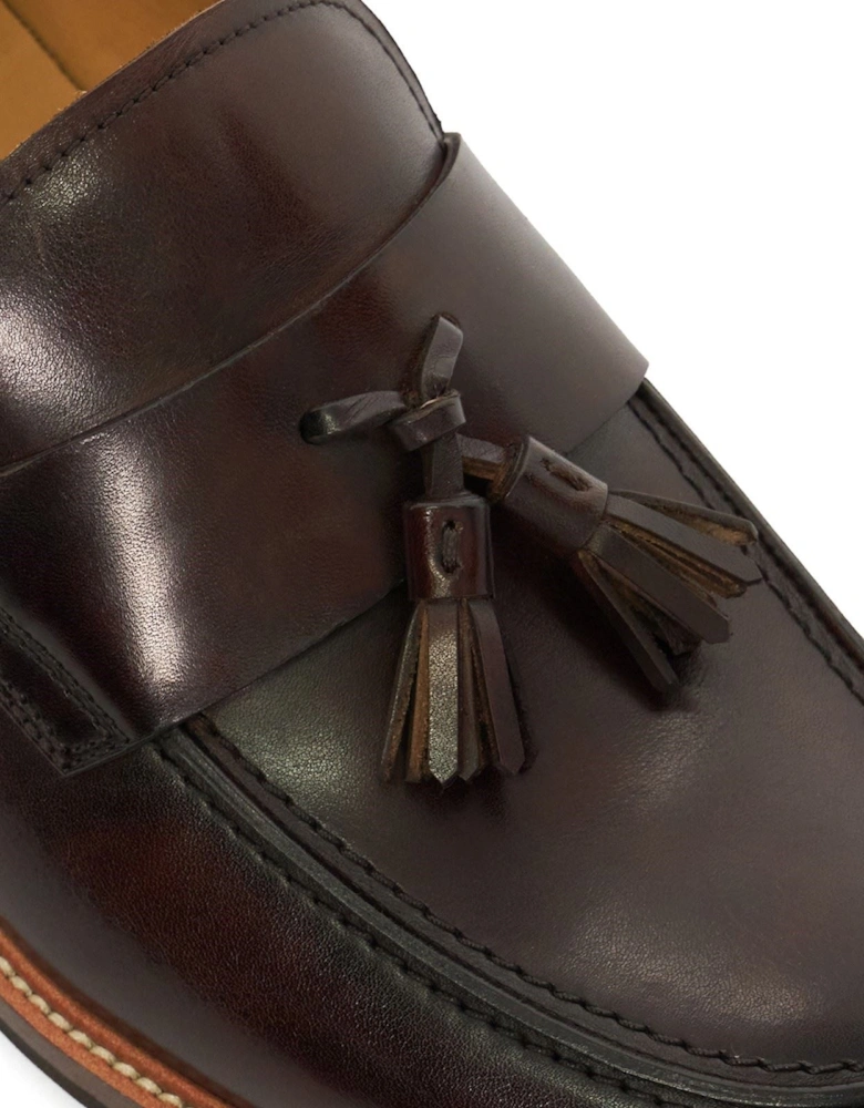 Dune Shaw Leather Men's Brown Loafers