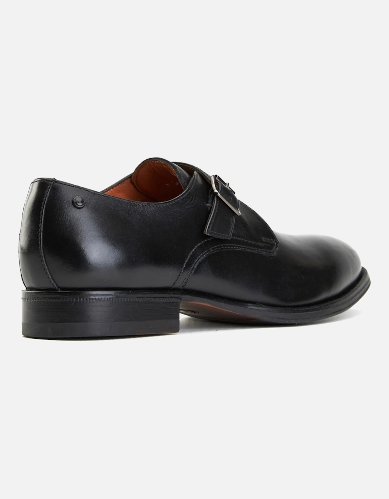 London Faraday Leather Men's Black Shoes