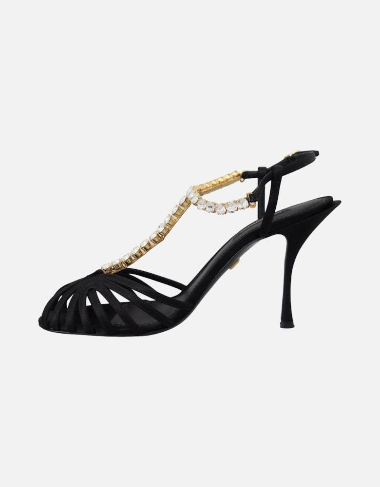 Leather Lace-Up Platform Boots Women - Black Sandals