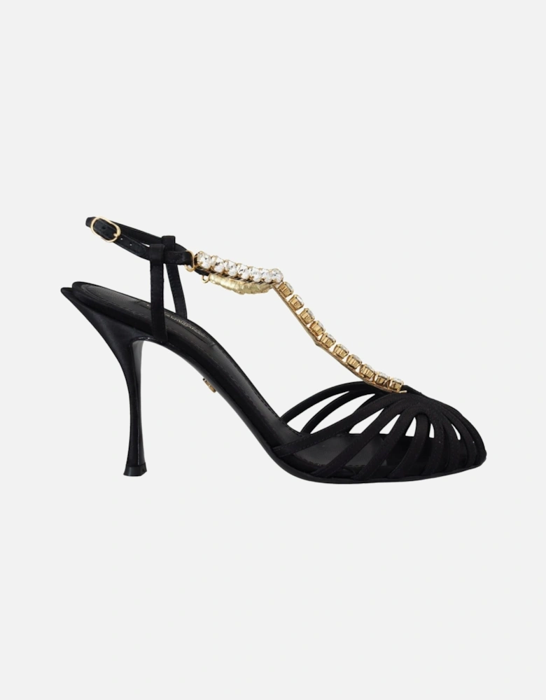Leather Lace-Up Platform Boots Women - Black Sandals