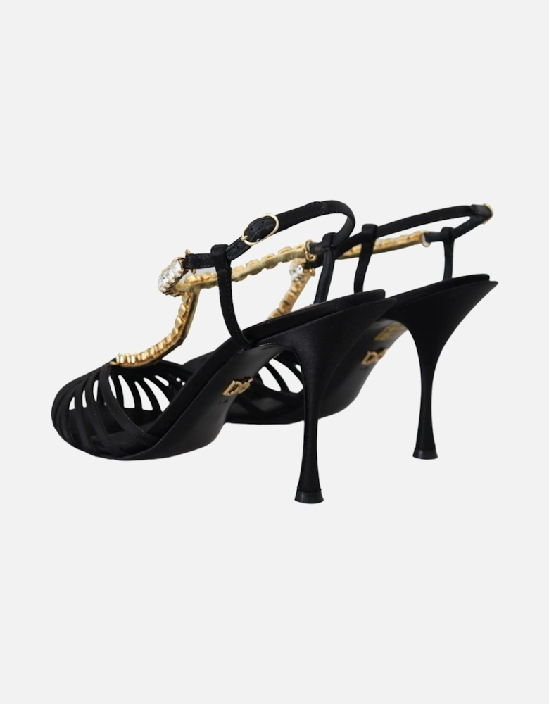 Leather Lace-Up Platform Boots Women - Black Sandals