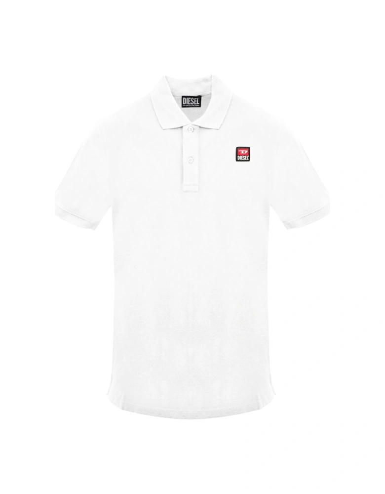Small Patch Logo Off Bright White Polo Shirt