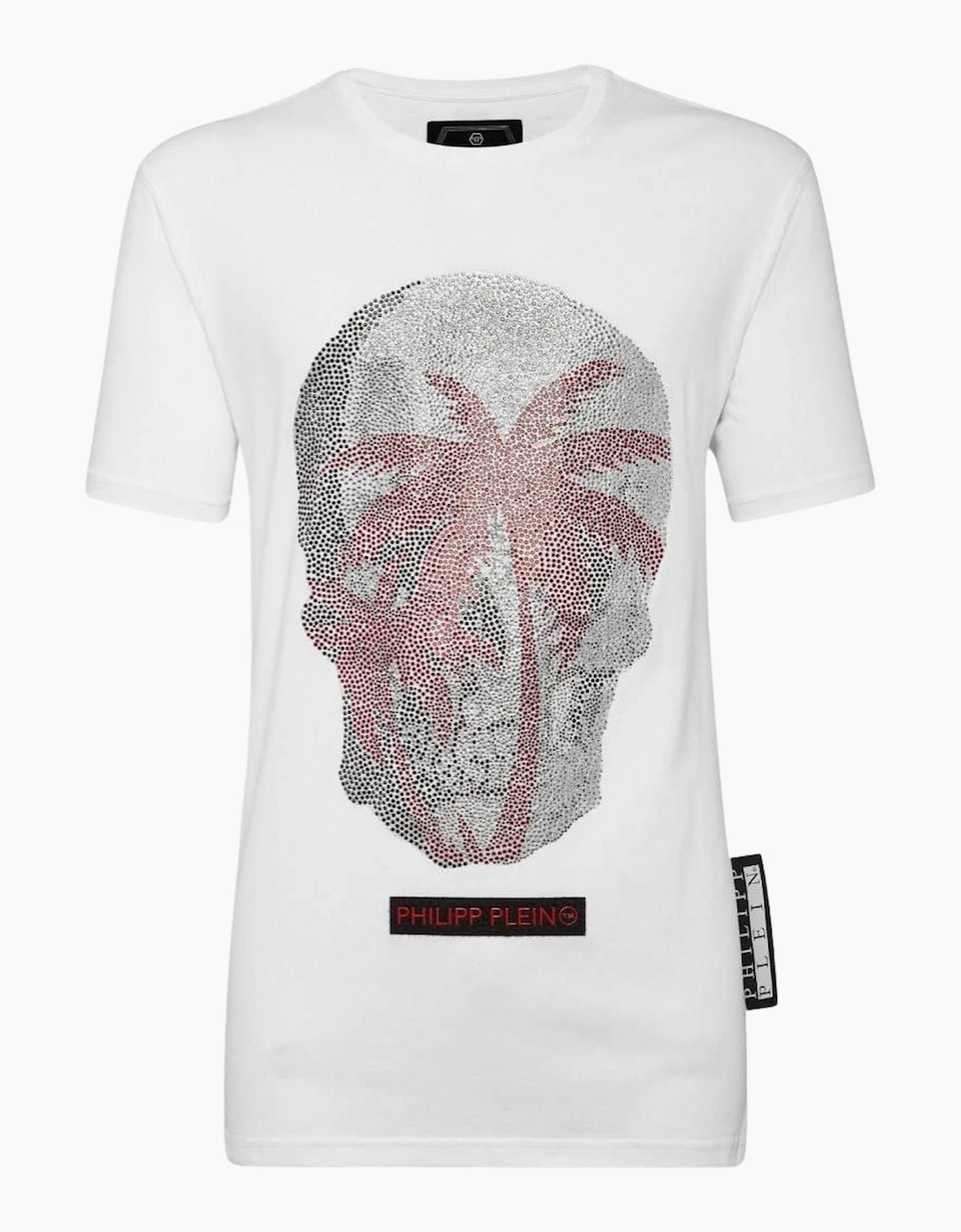 Philipp Plein Men's White Skull Motif T-Shirt  40 L