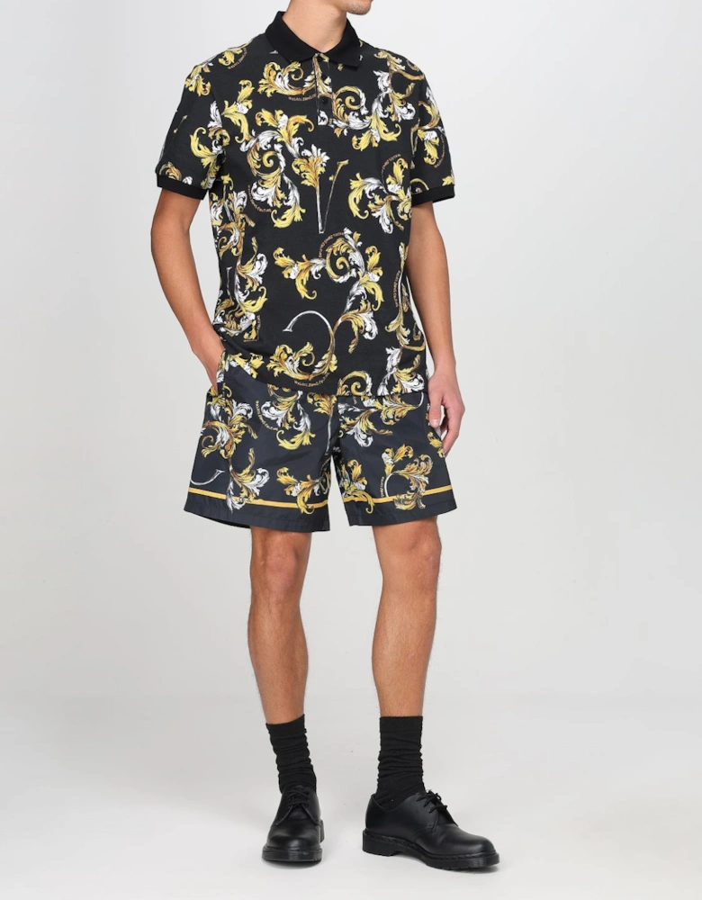 Baroque Print Swim Trunks