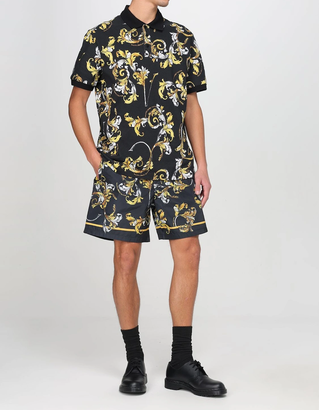 Baroque Print Swim Trunks