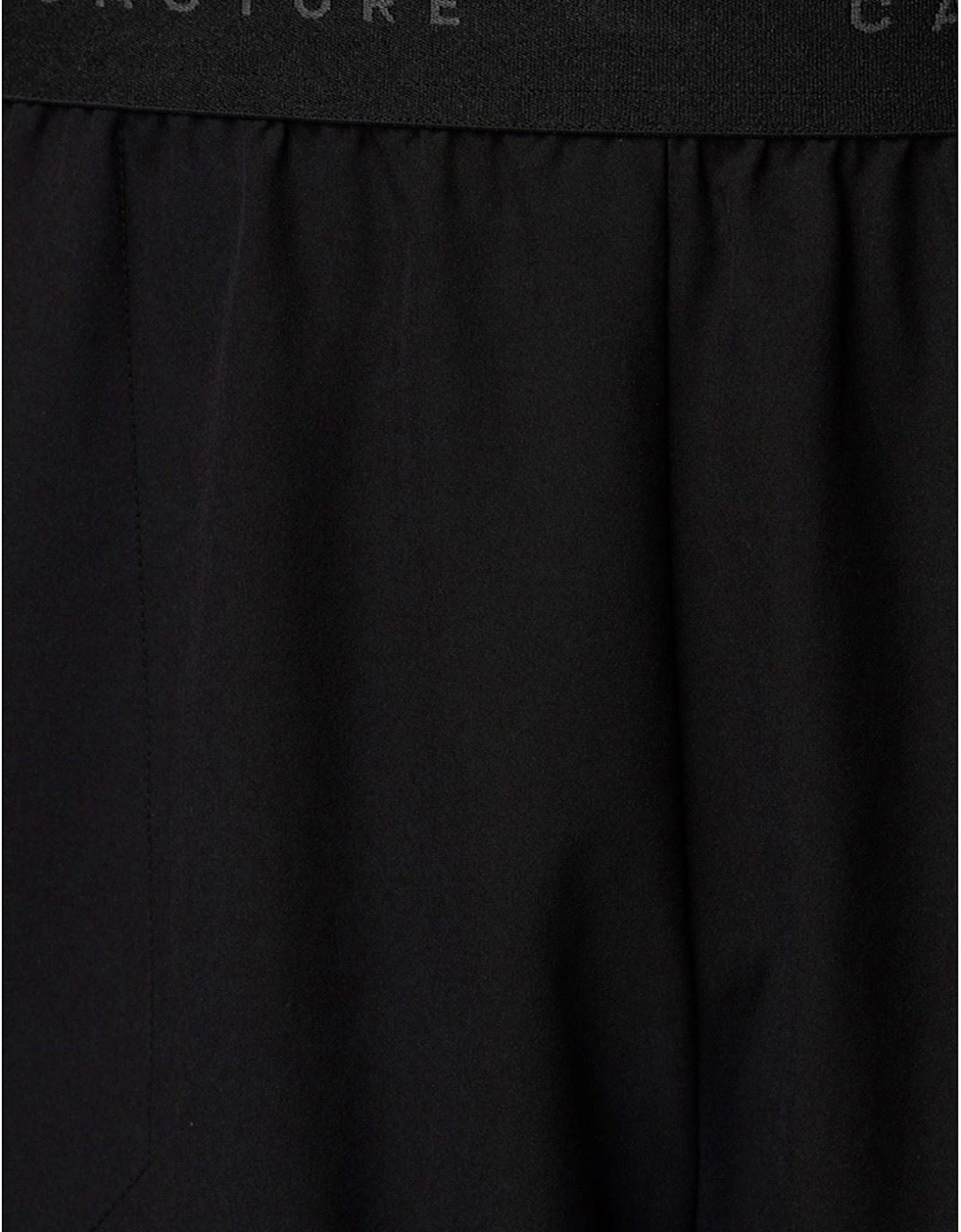 Branded Elastic Shorts Polyester Men's Black