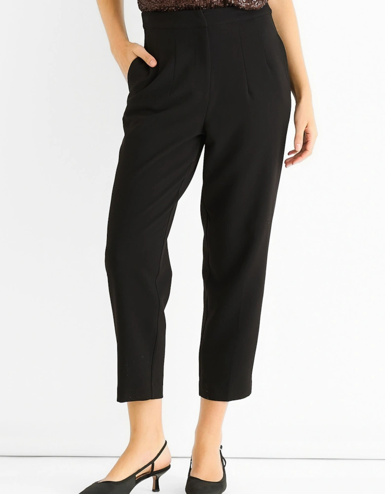 Black Ankle Grazer Cigarette Tailoring Trousers