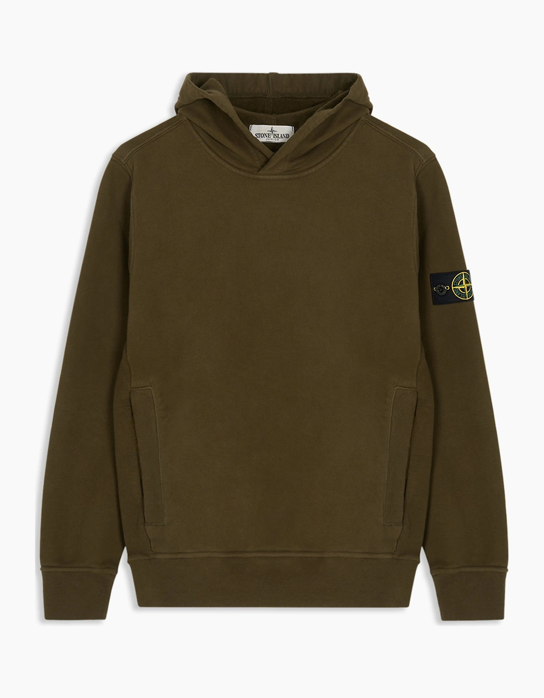 Stone Island Boy's Kids S0A20 Compass Hoodie Brown - Green - Size: 10 years