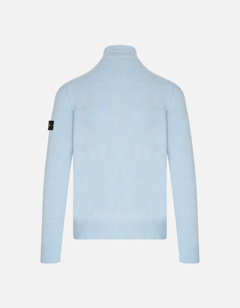 Quarter Button Sweater Blue