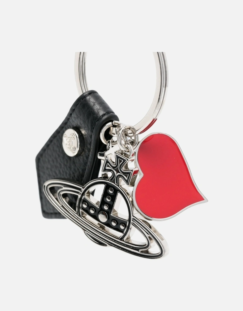 I Love Orb Keyring Silver
