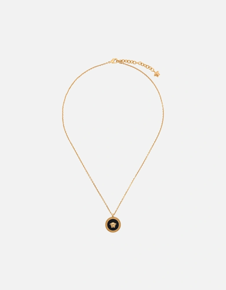 Circular Medusa Necklace Gold