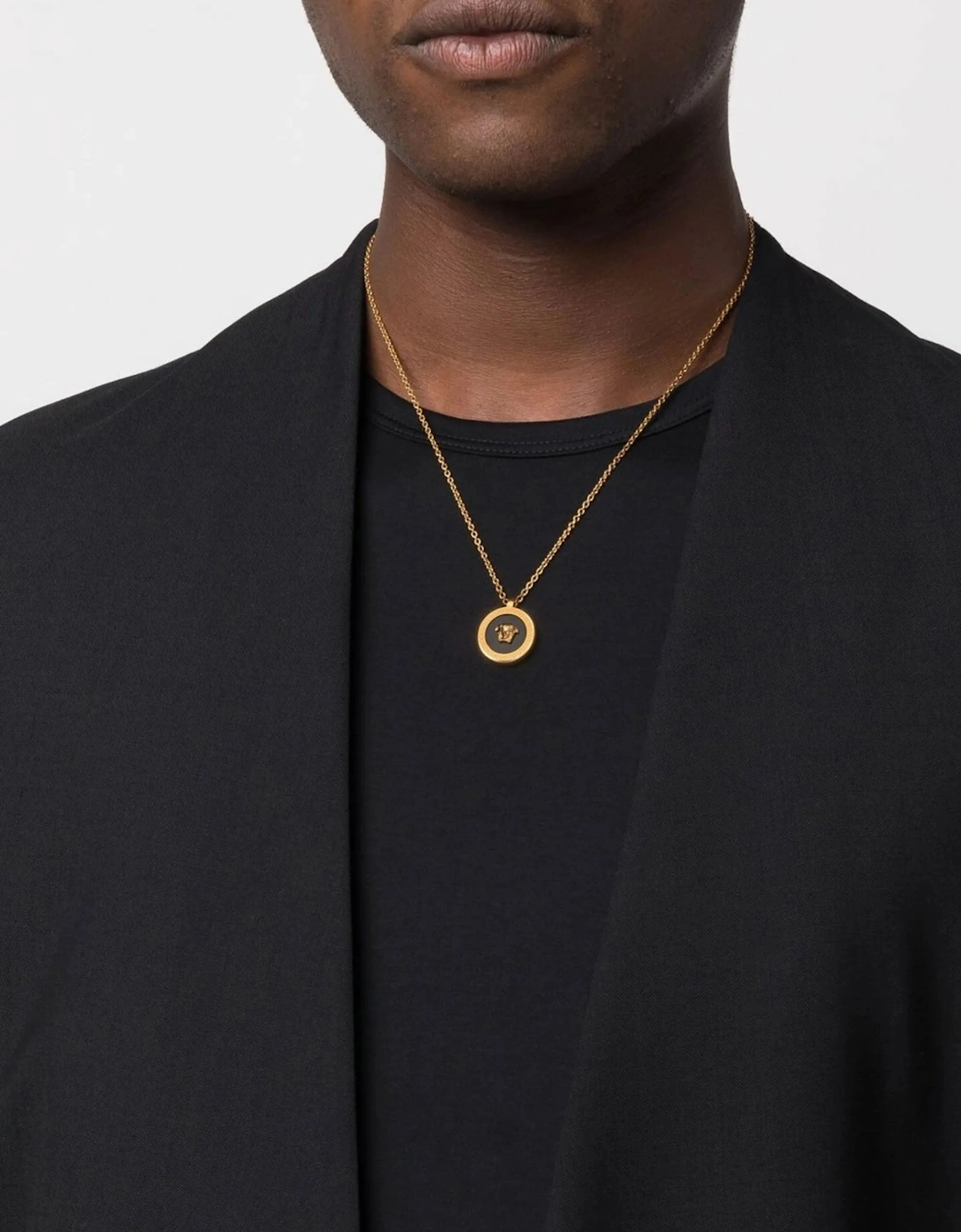Circular Medusa Necklace Gold
