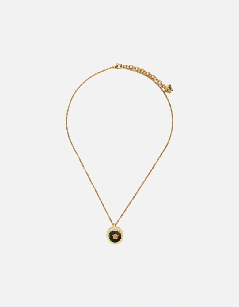 Circular Medusa Necklace Gold