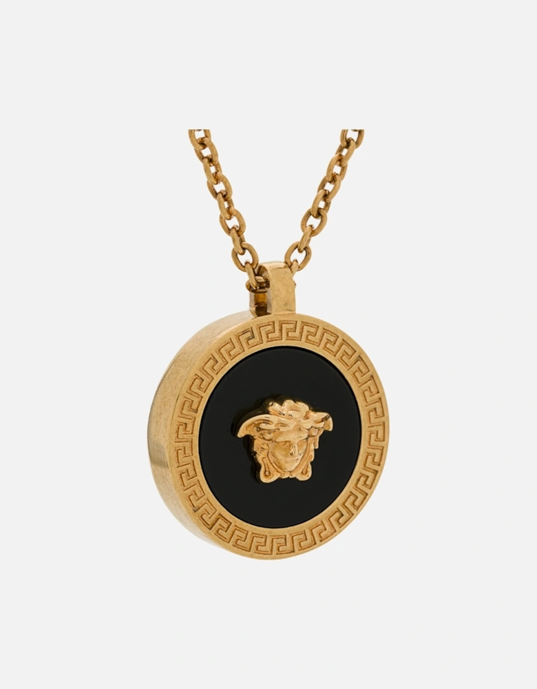 Circular Medusa Necklace Gold