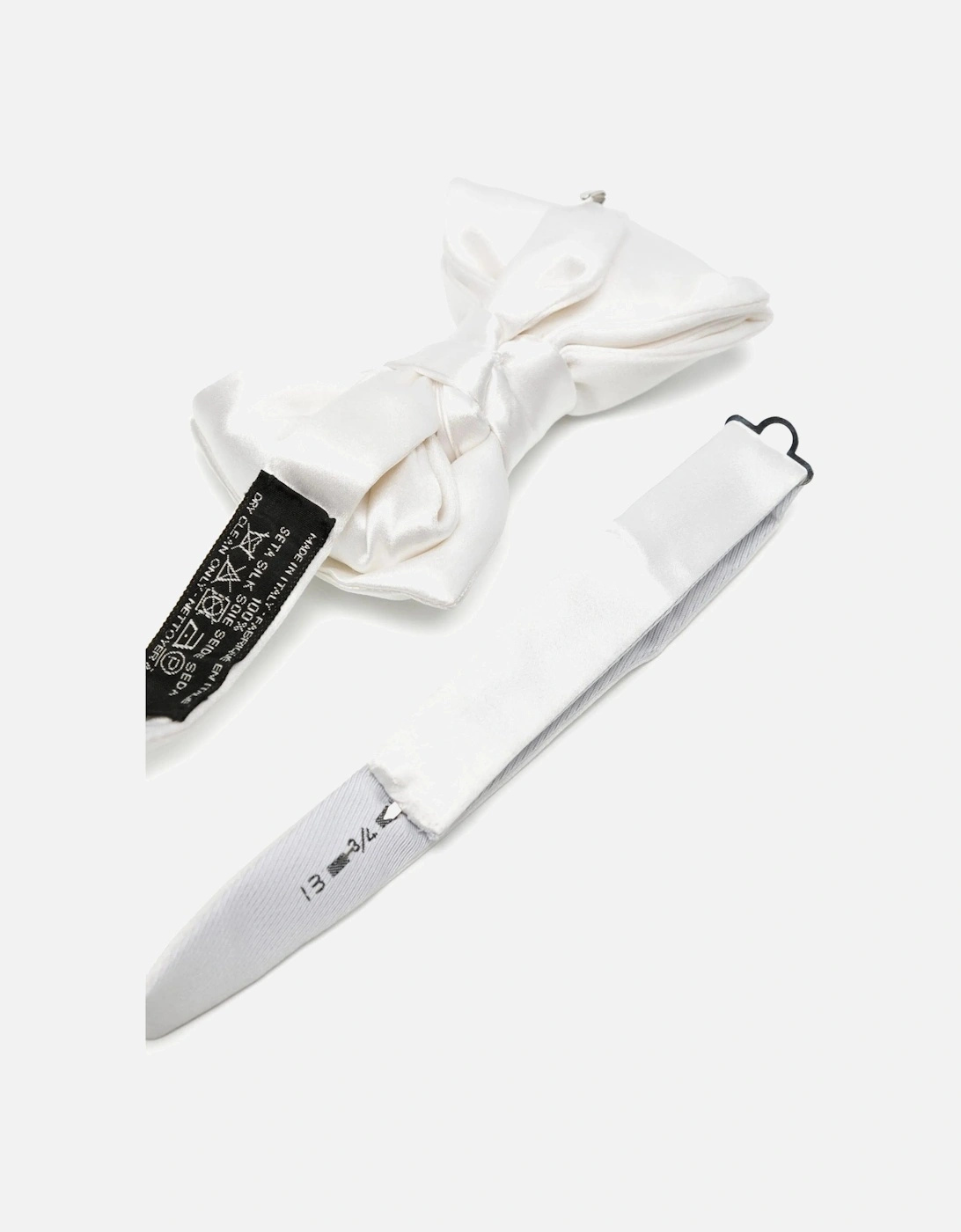 Silk Bow Tie 6cm X 10cm White