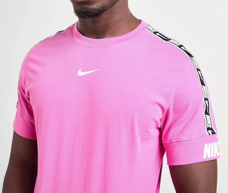 Repeat Tape Short & T-Shirt Set Pink