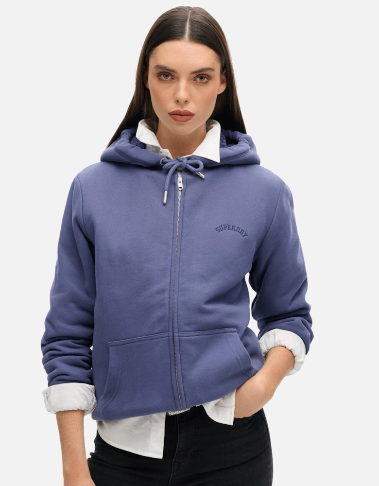 Womens Borg Lined Full Zip Hoodie