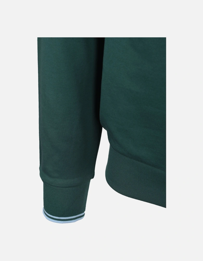 Crew Neck Sweatshirt Sport Green/Track Blue