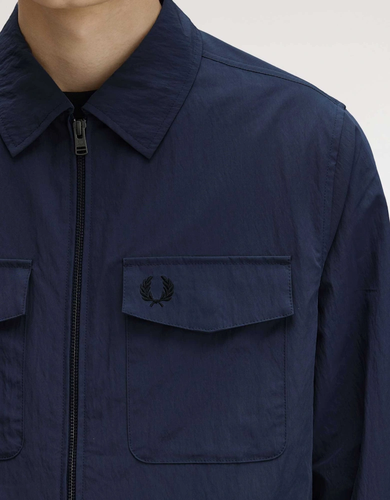 Textured Zip Overshirt