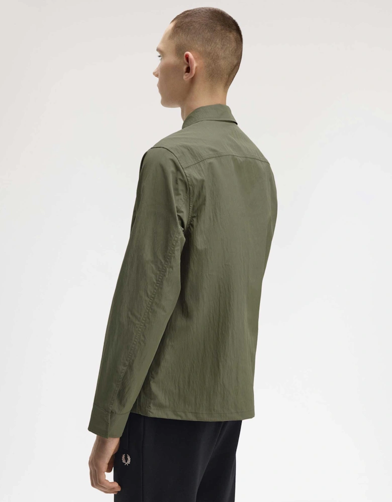 Textured Zip Overshirt
