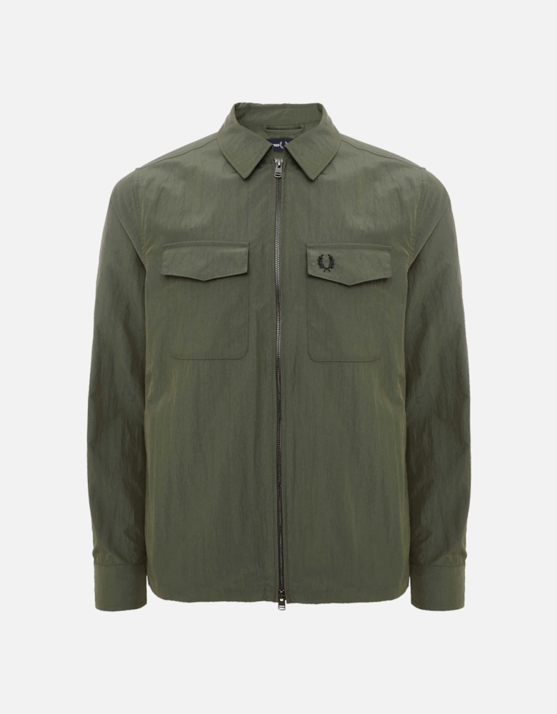 Textured Zip Overshirt