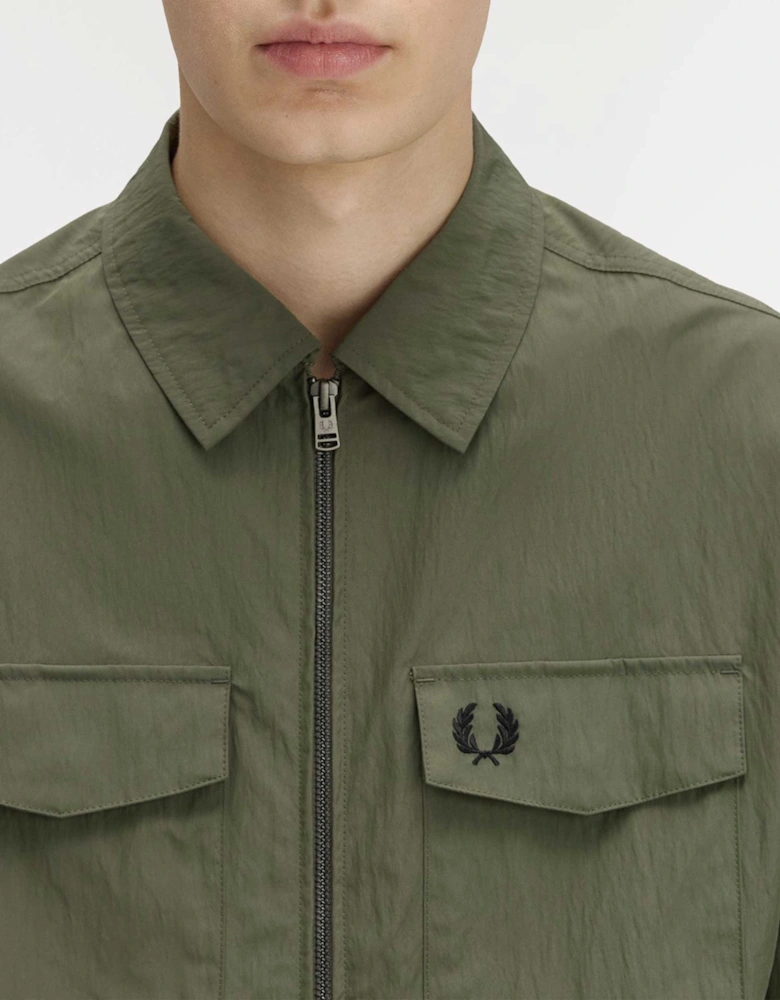 Textured Zip Overshirt