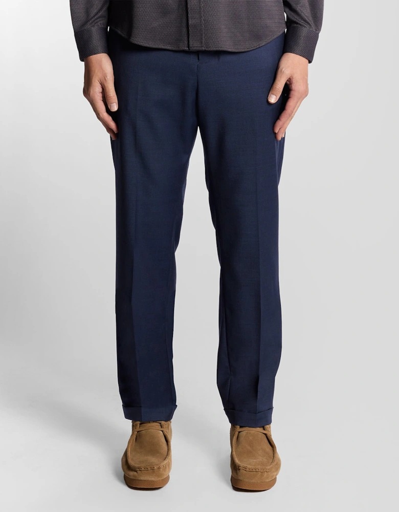Sharkskin Pleated Trousers