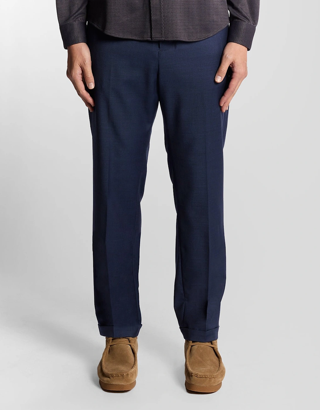 Sharkskin Pleated Trousers