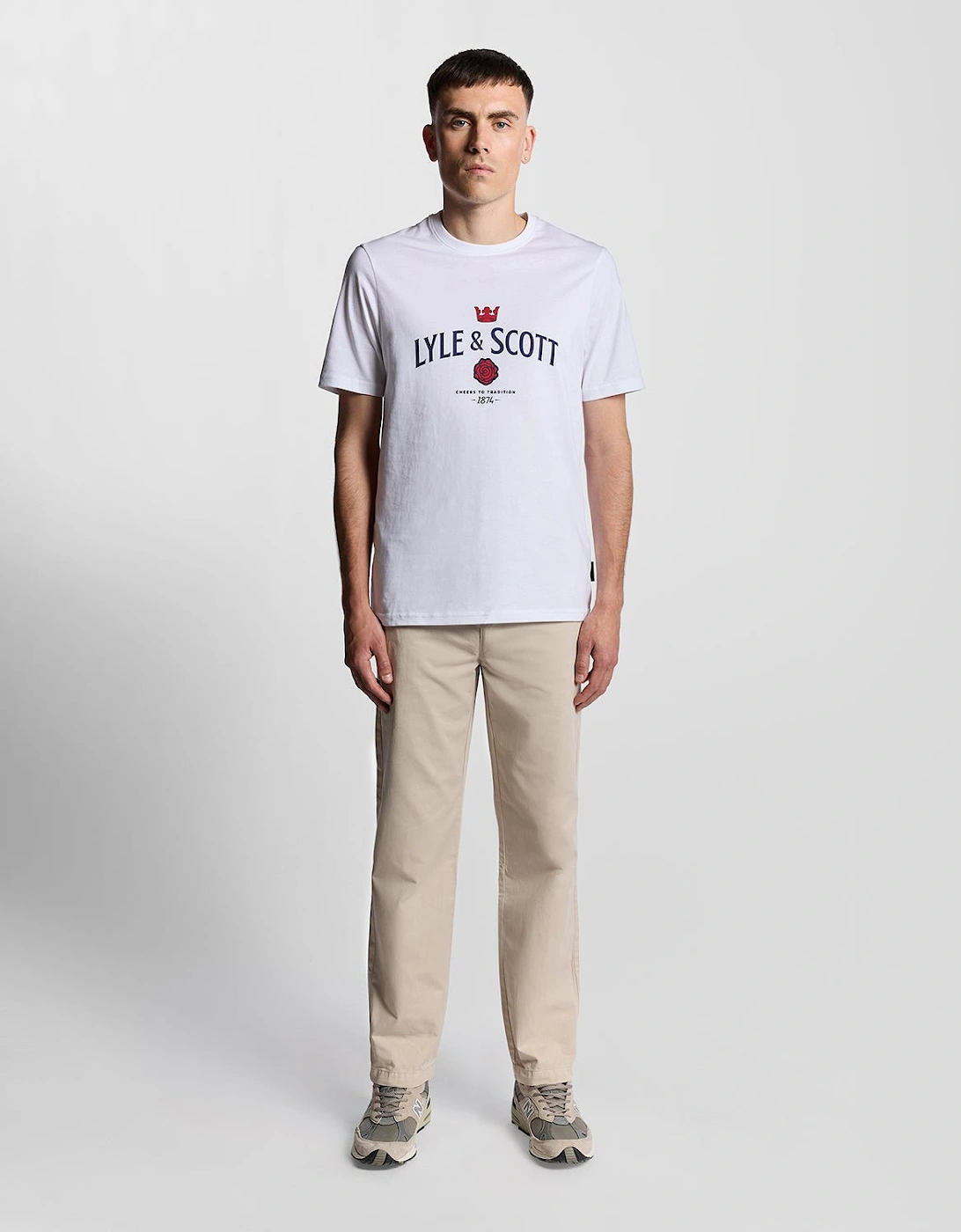 Lyle And Scott Men's Tan Drawstring Tapered Chino