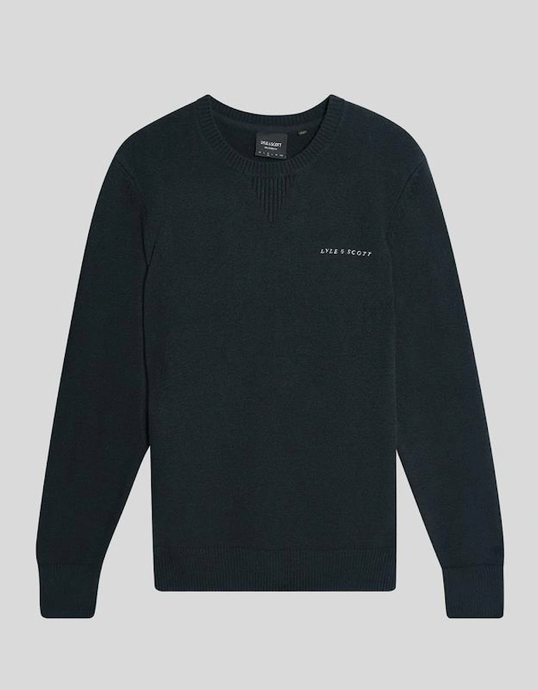Knitted Script Crew Neck Jumper, 2 of 1