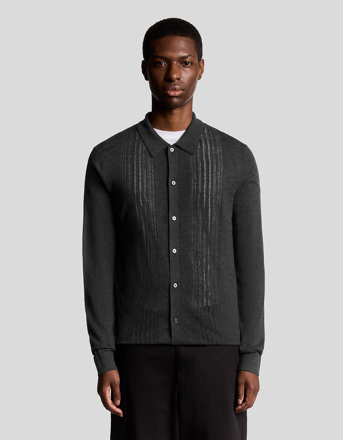 Wool Blend Cable Knit Shirt, 7 of 6