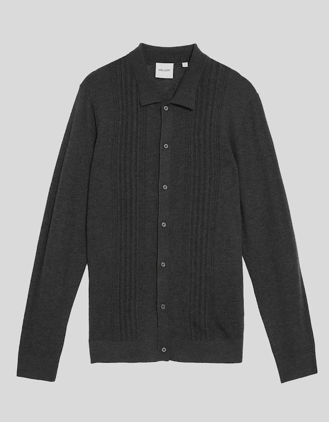 Wool Blend Cable Knit Shirt