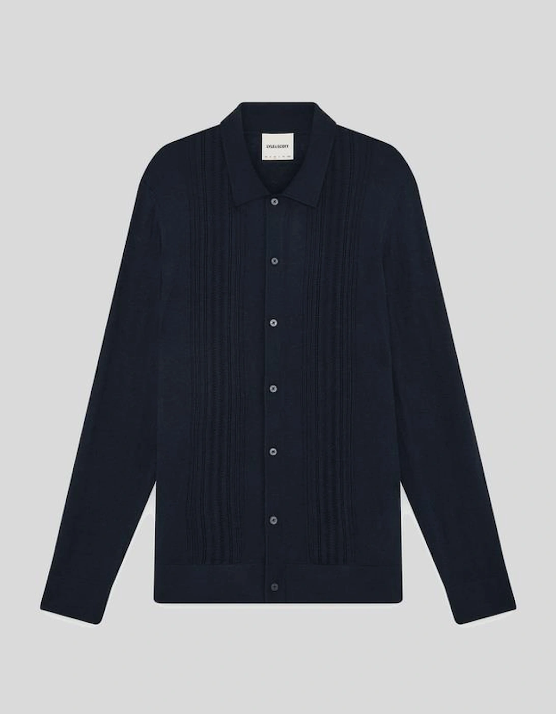 Wool Blend Cable Knit Shirt
