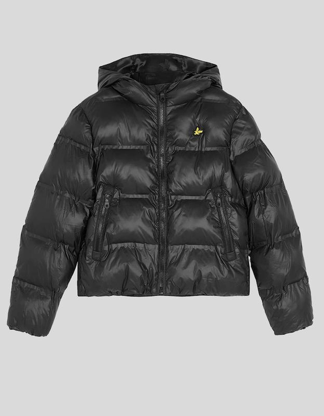 Lyle And Scott Boys Black 'S Cropped Puffer Coat - : Size 14/15 Y Kids