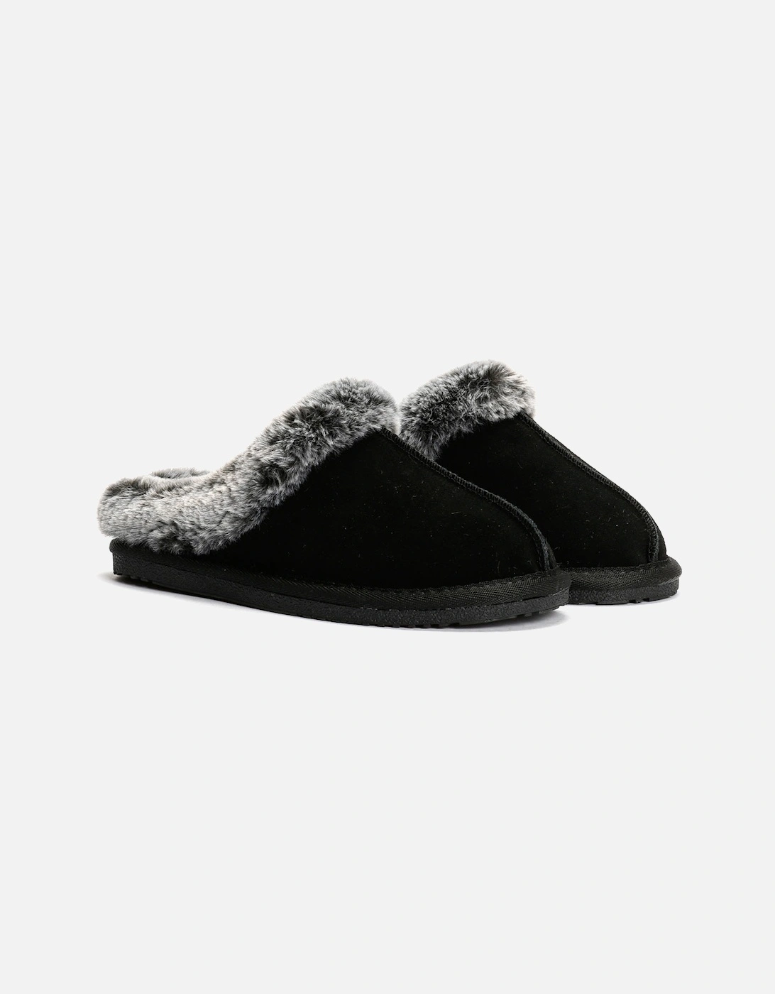 Hush Puppies Women's Black Amara Suede Slippers Uk Size 8 - Image 2