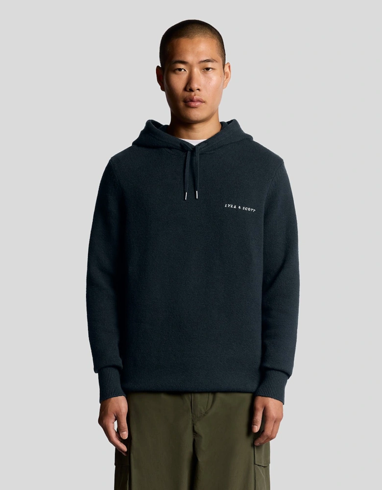 Knitted Script Hoodie