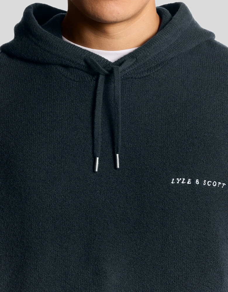 Knitted Script Hoodie