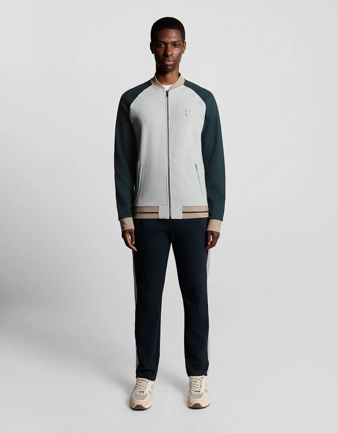 Heavyweight Contrast Raglan Bomber