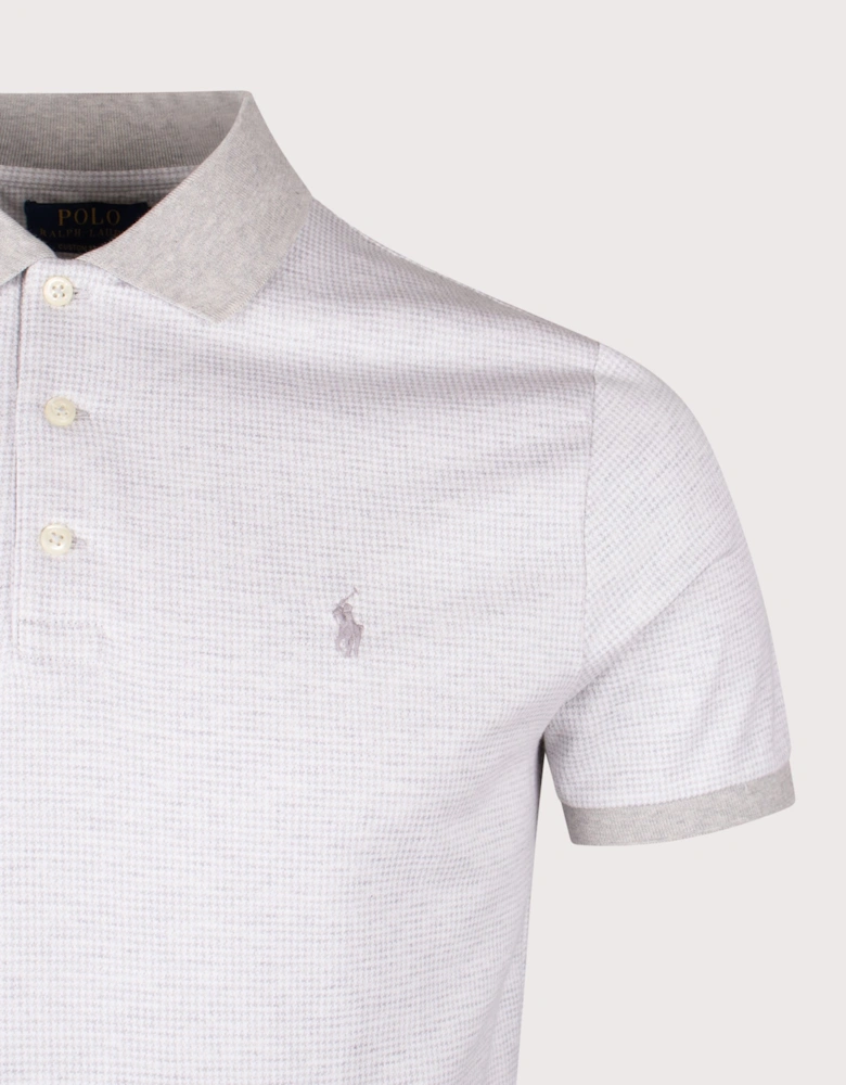 Custom Slim Fit Houndstooth Polo Shirt