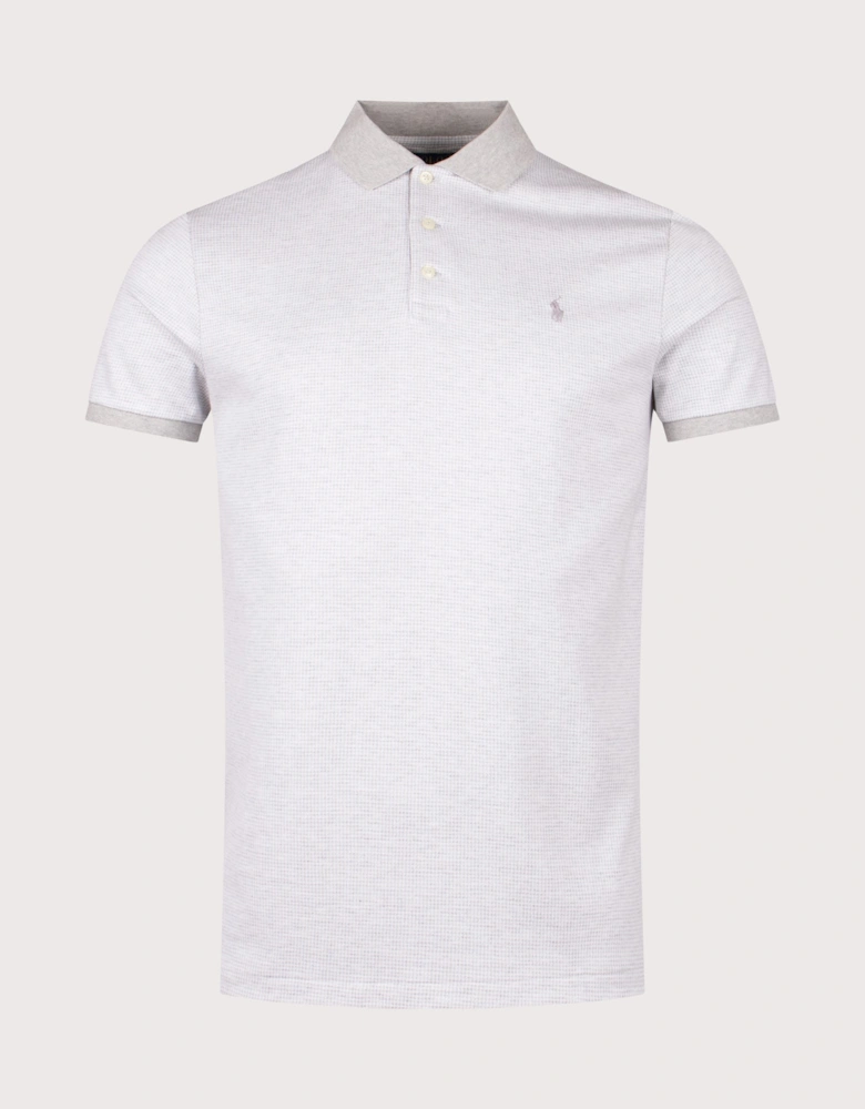 Custom Slim Fit Houndstooth Polo Shirt