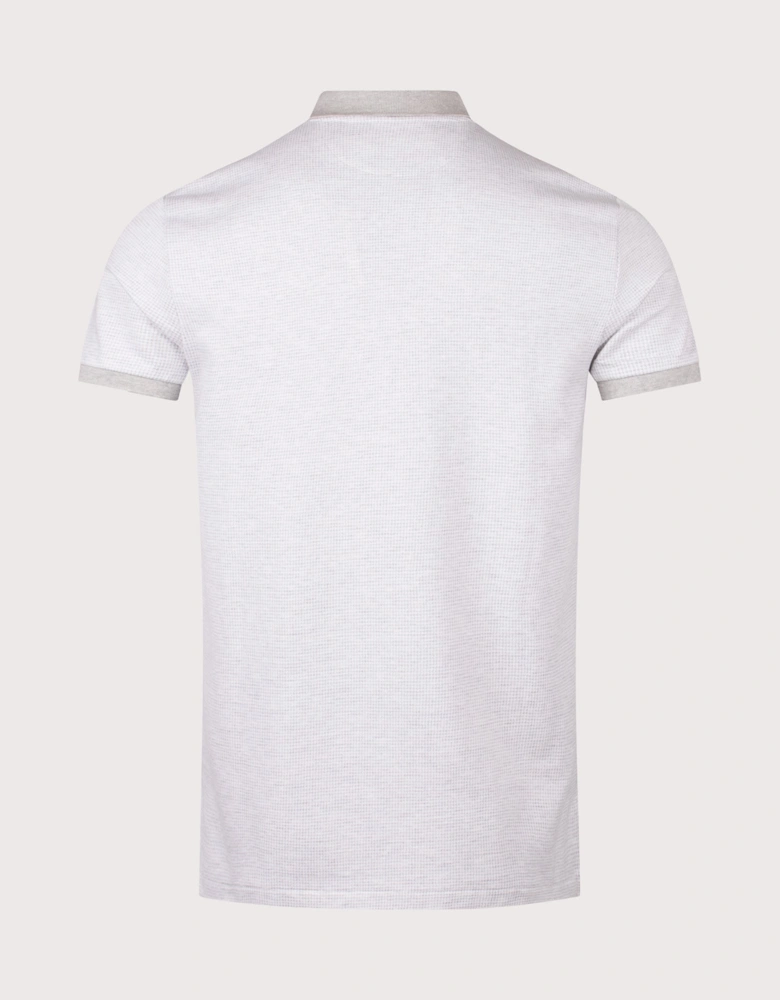 Custom Slim Fit Houndstooth Polo Shirt