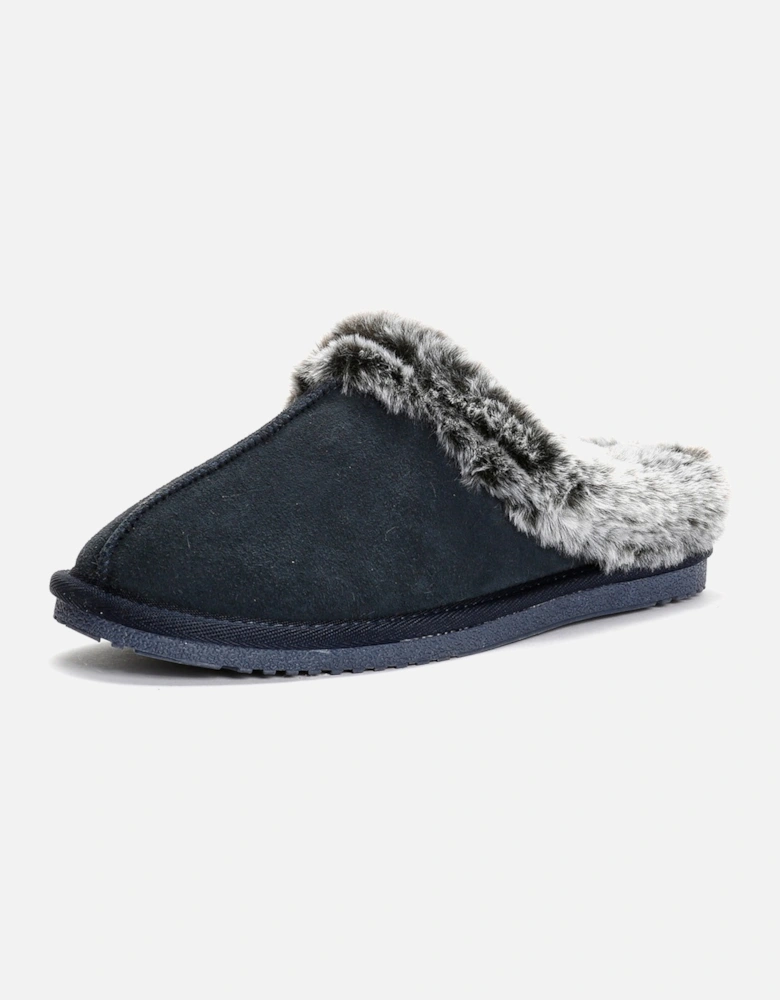 Amara Suede Women's Navy Slippers