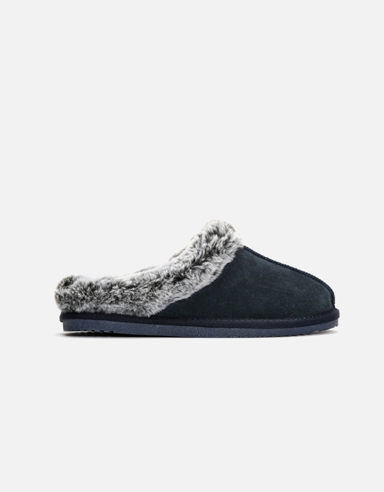 Amara Suede Women's Navy Slippers