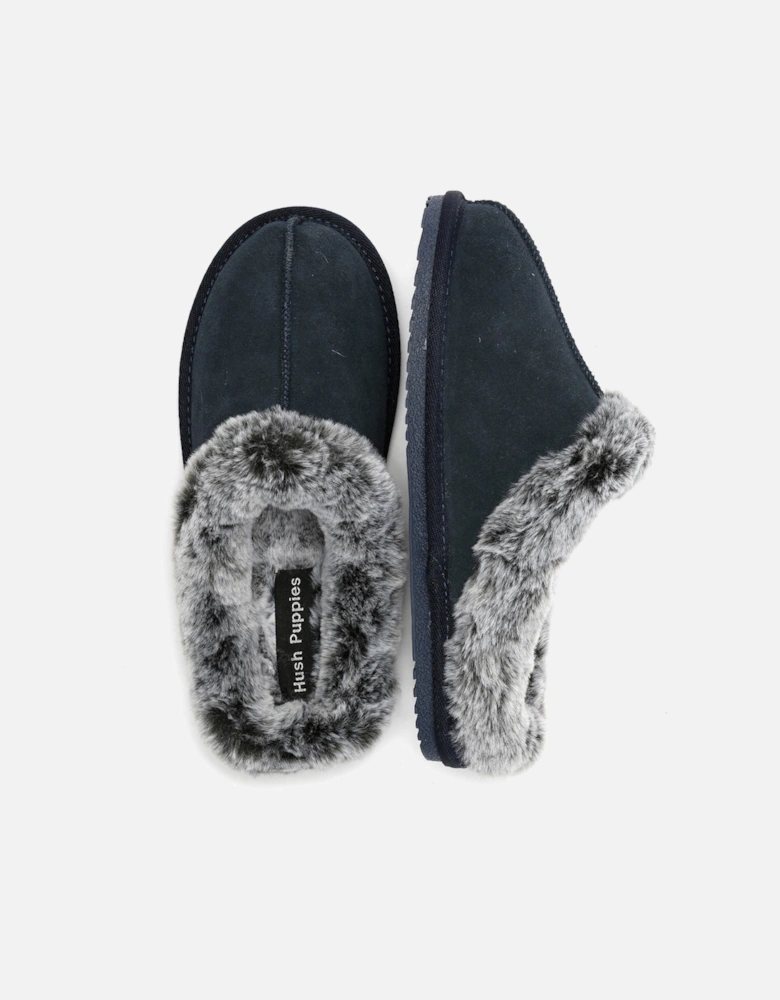 Amara Suede Women's Navy Slippers