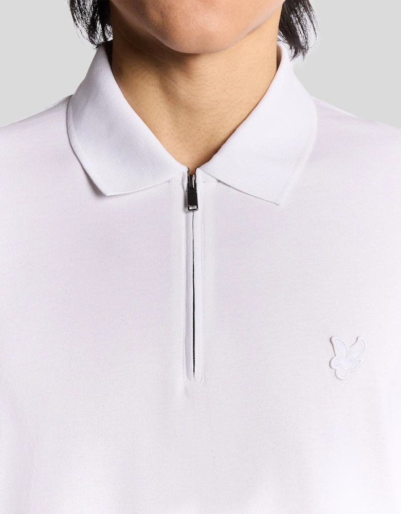 Superfine Cotton Zip Polo Shirt