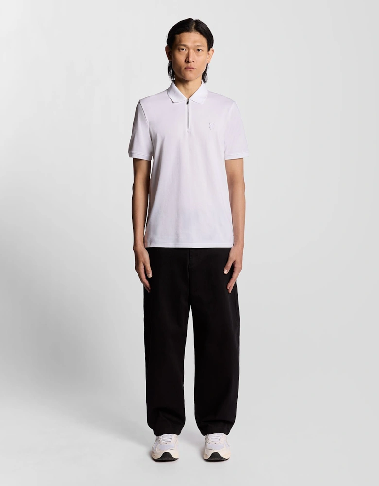 Superfine Cotton Zip Polo Shirt