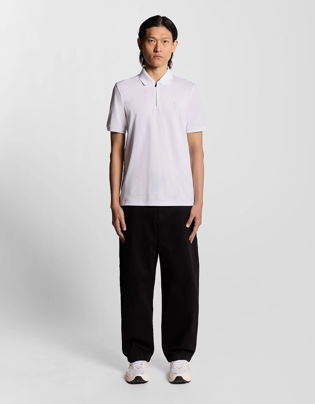 Superfine Cotton Zip Polo Shirt