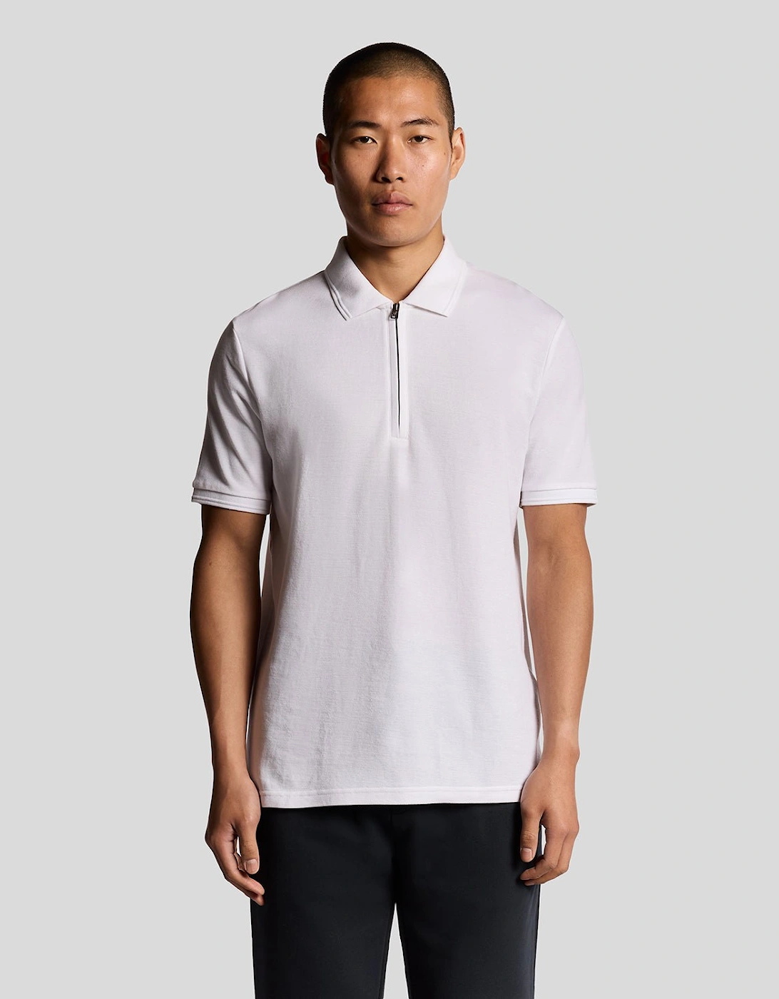 Ottoman Half Zip Polo Shirt, 7 of 6