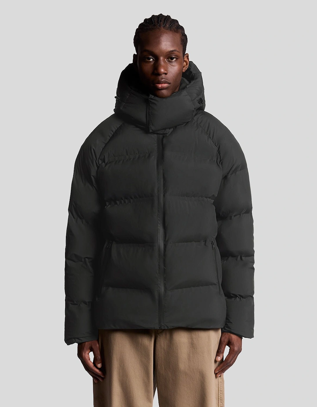 Lyle And Scott Men's Heavyweight Hooded Puffer Jacket - Black - Size: Regular/34