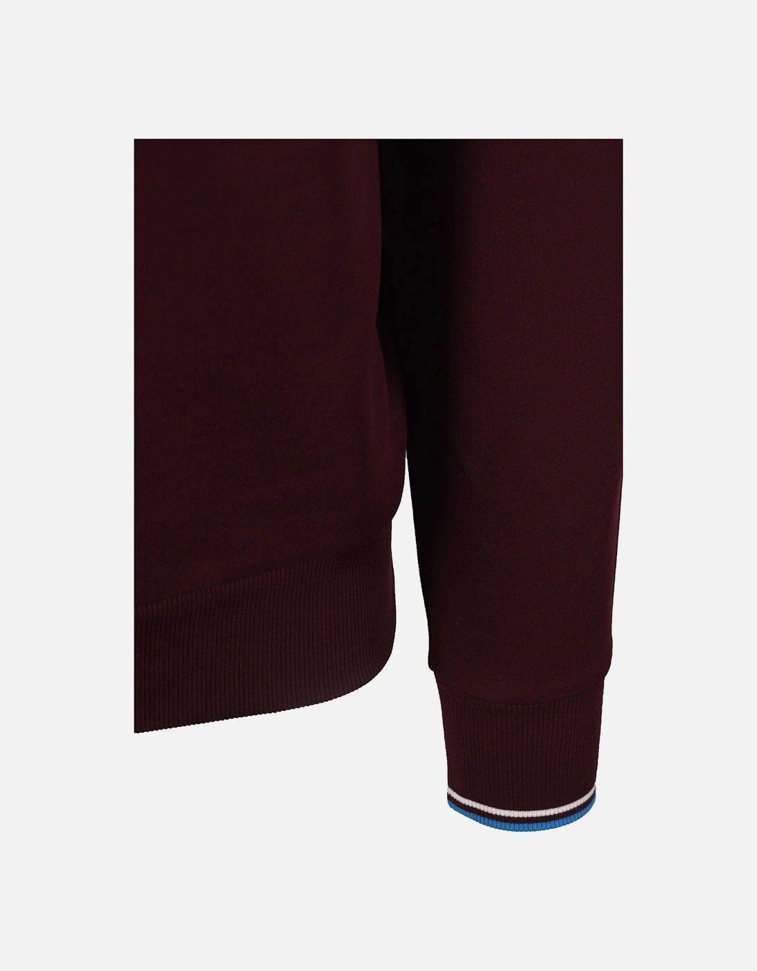 Half Zip Sweatshirt Oxblood/Ecru/Court Blue